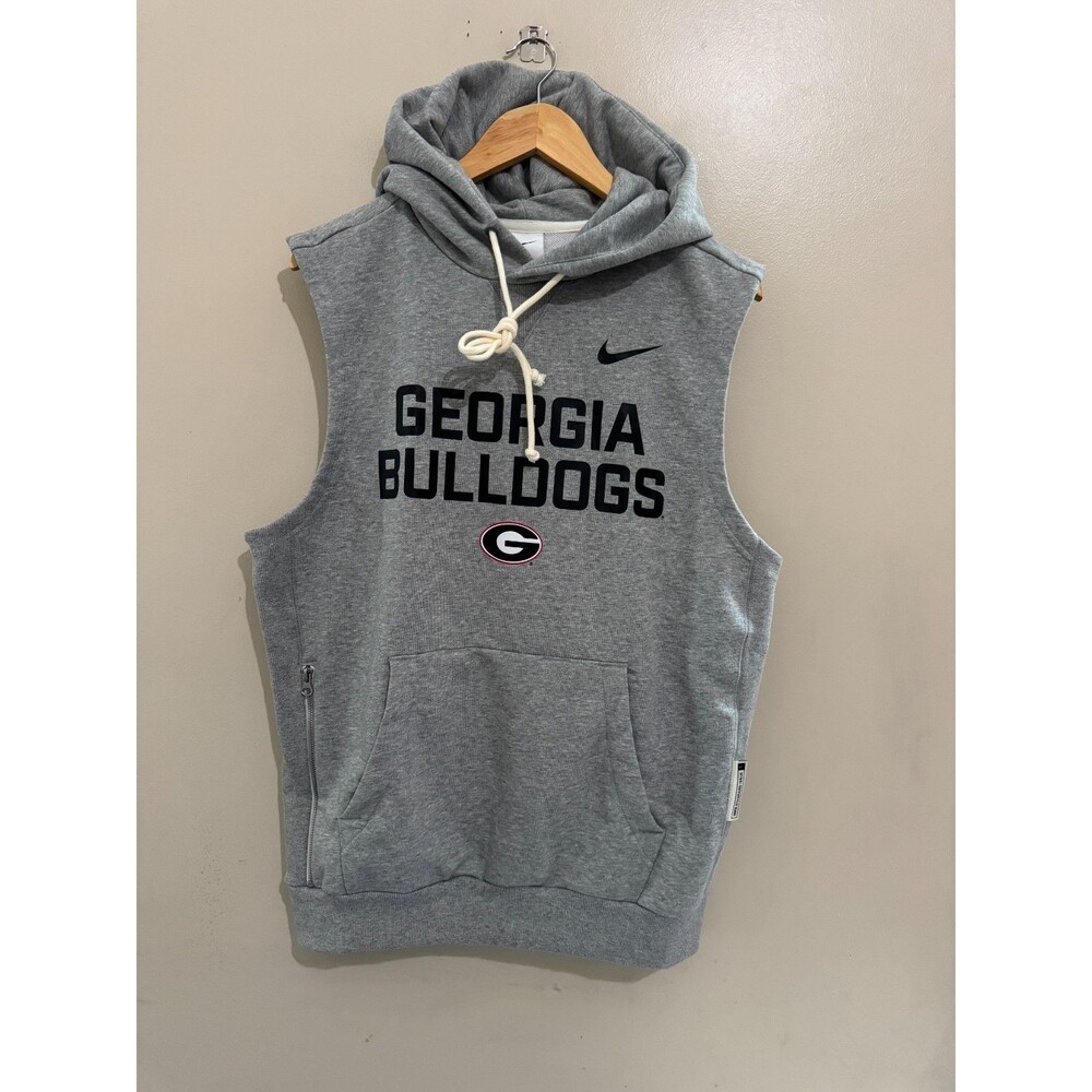 Nike UGA Georgia Bulldogs Football Team Issue PE Hoodie Vest Mens M CFP NCAA - Picture 1 of 8